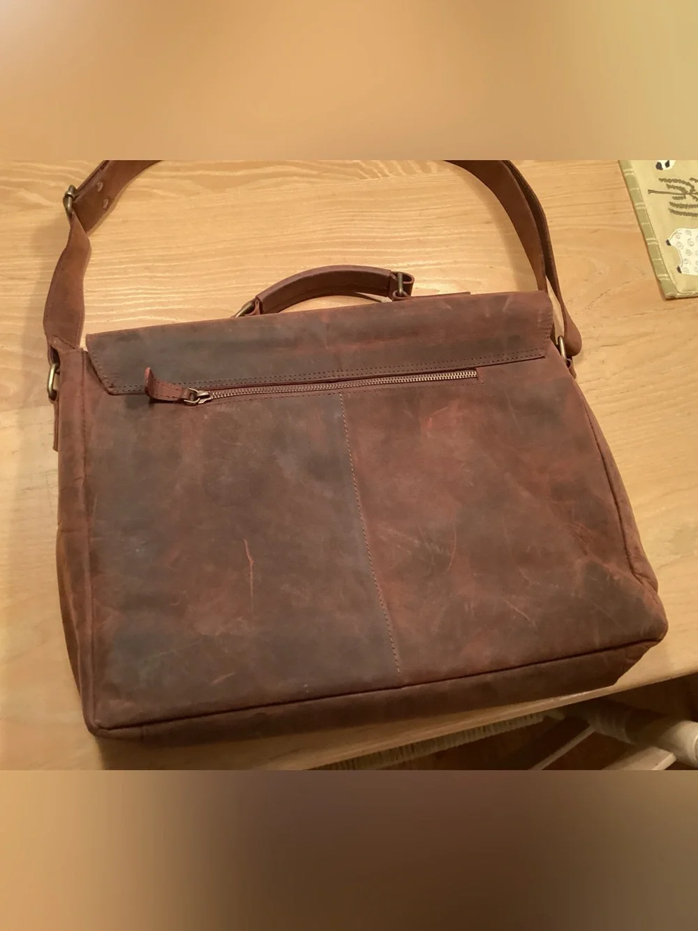 Leather messenger Bag for men